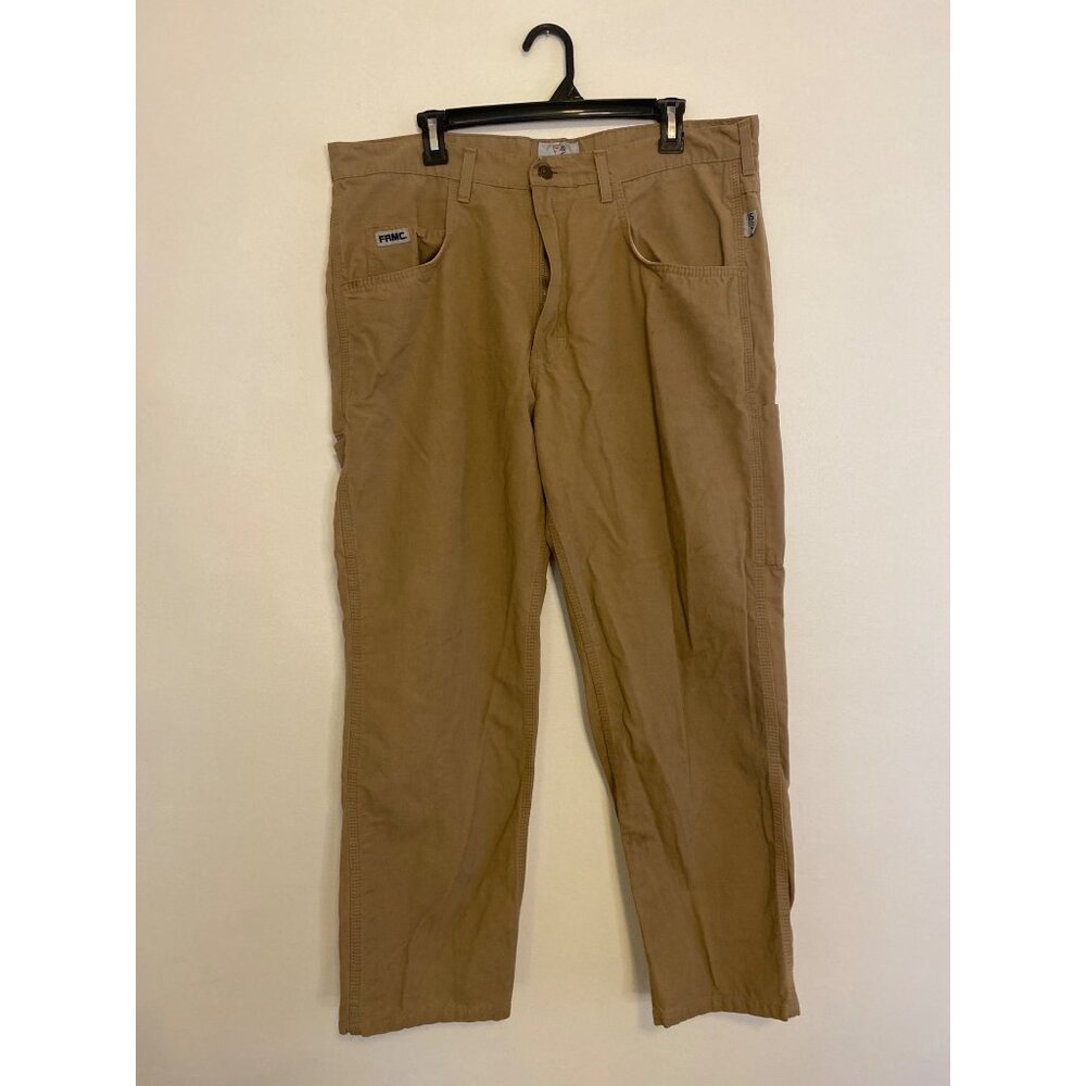 FRMC Flame Resistant Khaki Work Pants 15 Cal/Cat 2 For Men Size 36/32